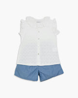Noah Top Off White Embroidery