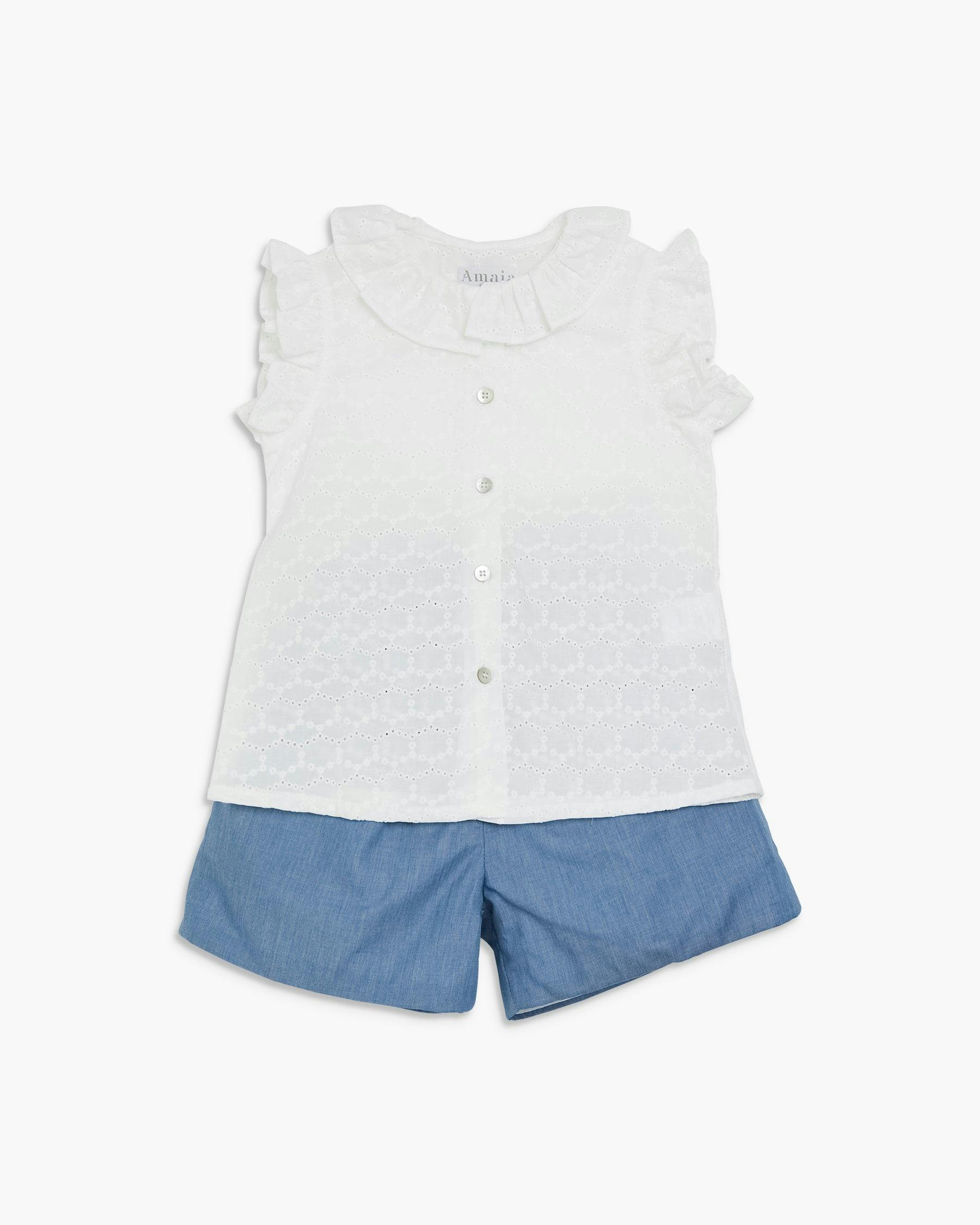Noah Top Off White Embroidery