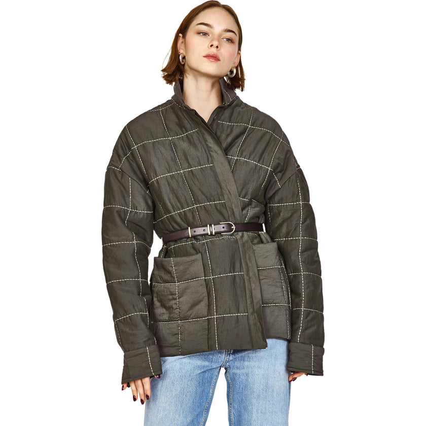 Tahoe Quilted Jacket in Black Olive