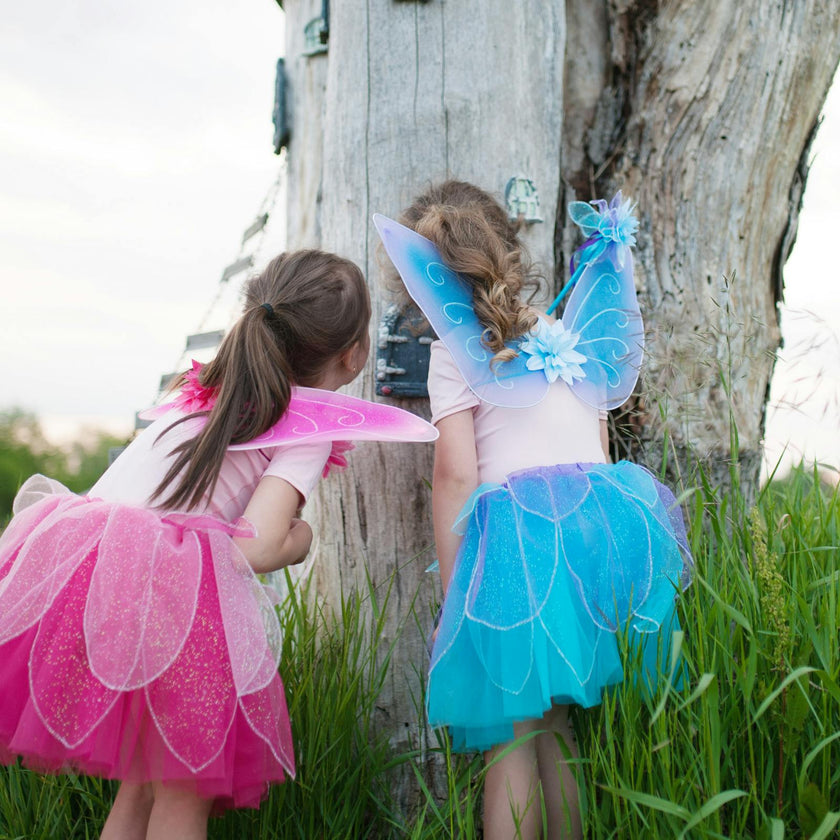 Fancy Flutter Skirt Sets with Wings & Wands