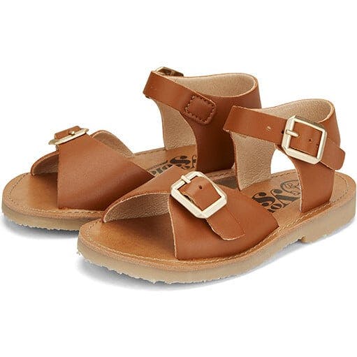 Sonny Synthetic Vegan Leather Sandal, Brown