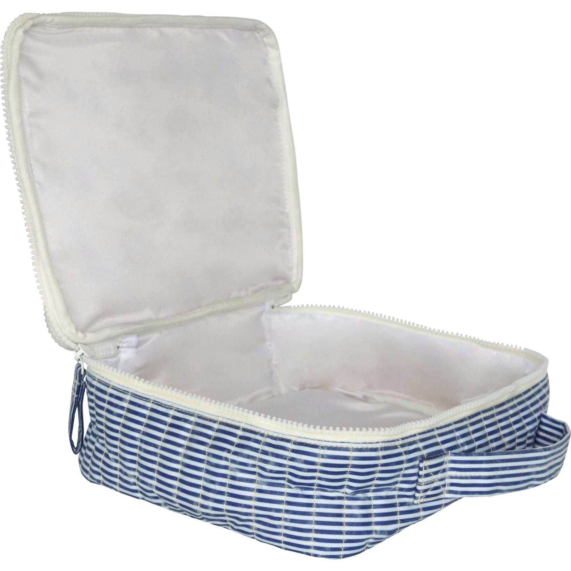 Navy Stripe Coated Lunchbox
