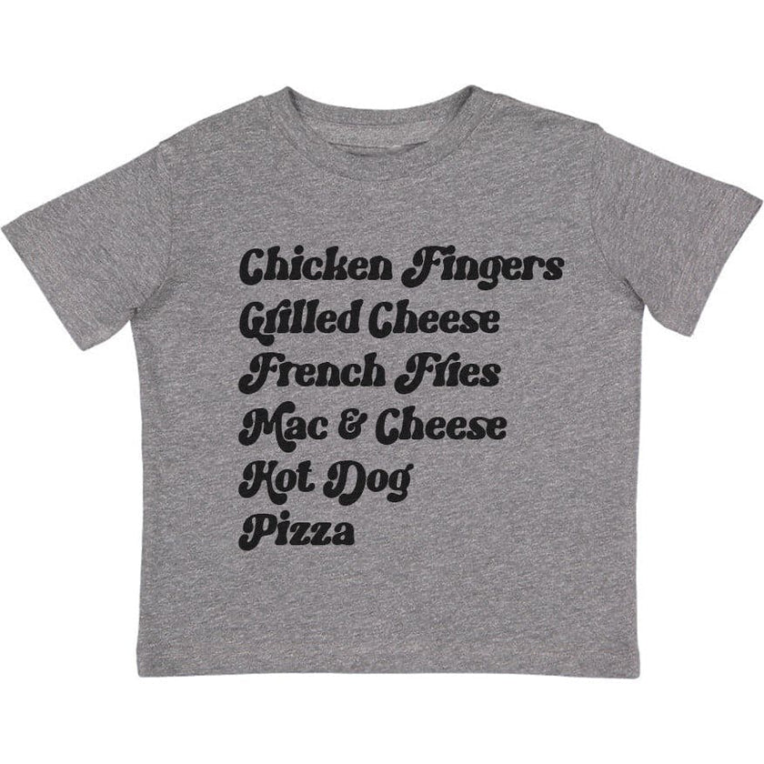 Kids Menu Crew Neck Tee, Prints