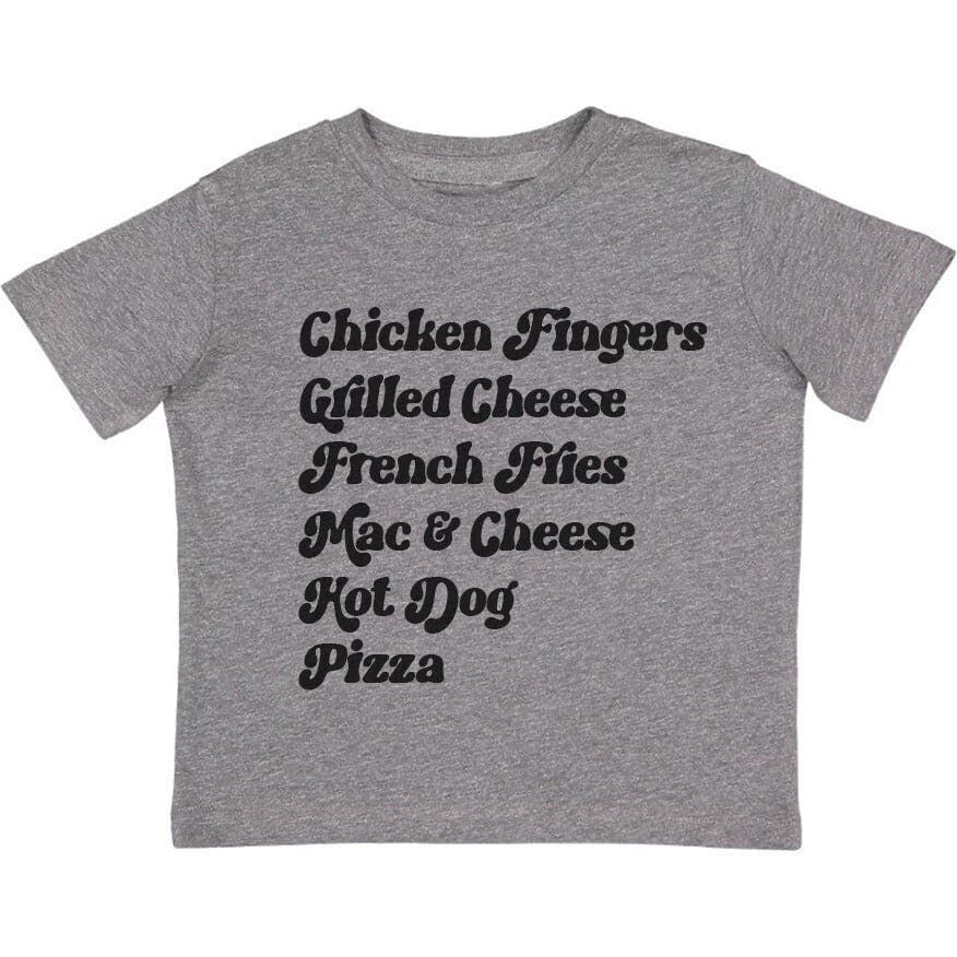 Kids Menu Crew Neck Tee, Prints