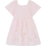 TARTINE ET CHOCOLAT Embrodiered Linen Flutter Dress