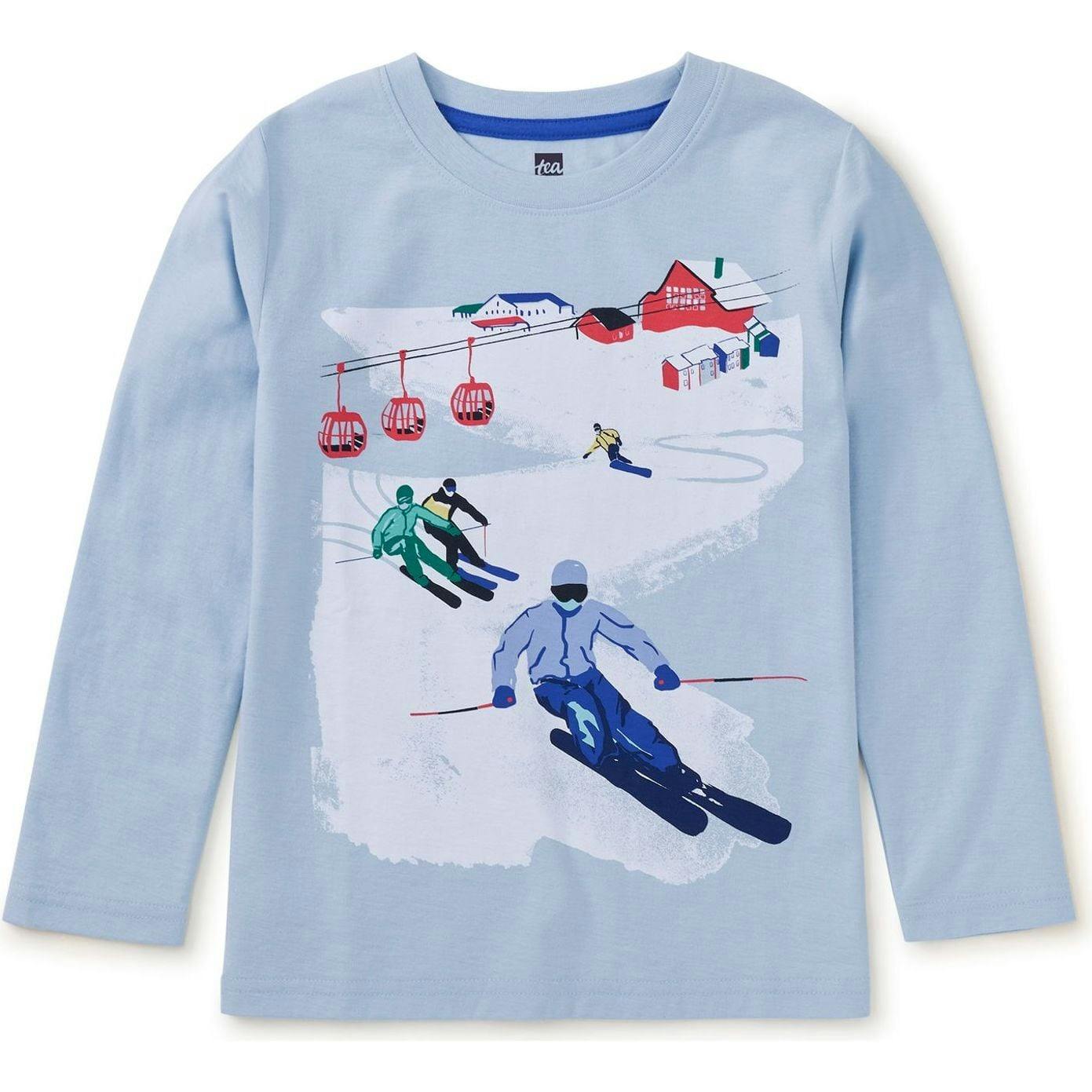 Skiing in Uludag Graphic Tee, Blue