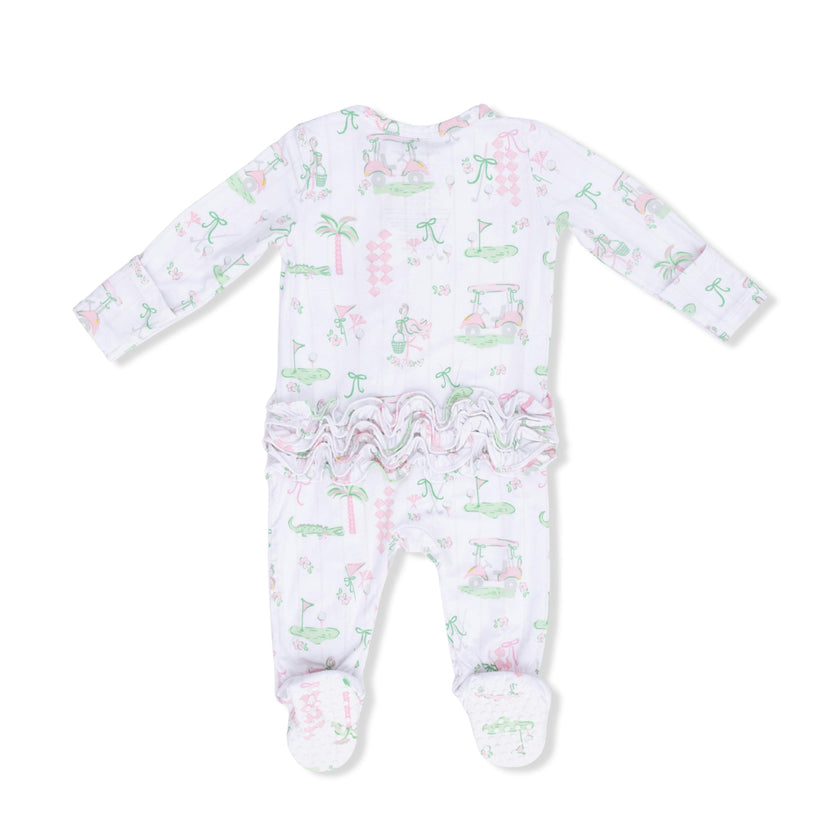 Pretty Golf - 2 Way Ruffle Back Zipper Footie