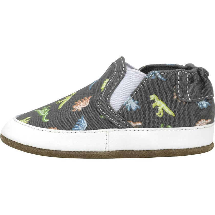 Glowing Dinos Charcoal Soft Sole