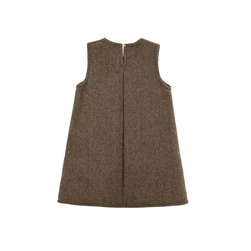 Brown Wool Dress & Jacket Set
