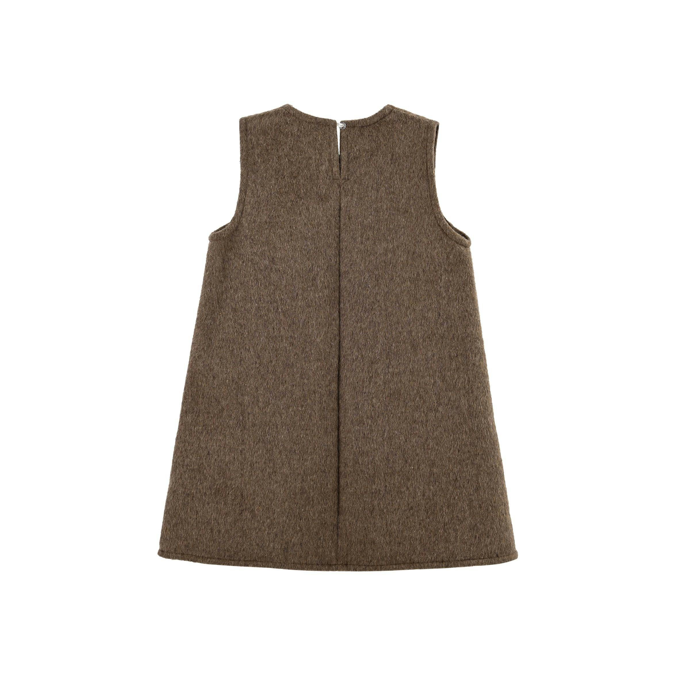 Brown Wool Dress & Jacket Set