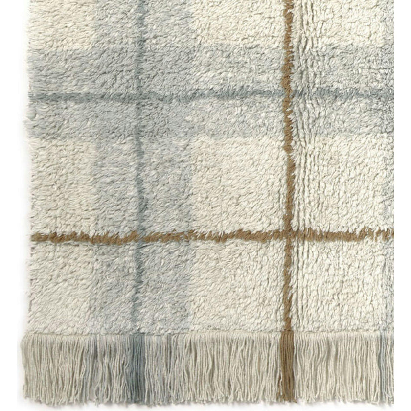 Washable Rug Tartan Blue Sage, Blue