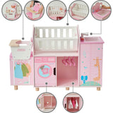 Amanda 6-in-1 Doll Nursery Station - Baby Pink