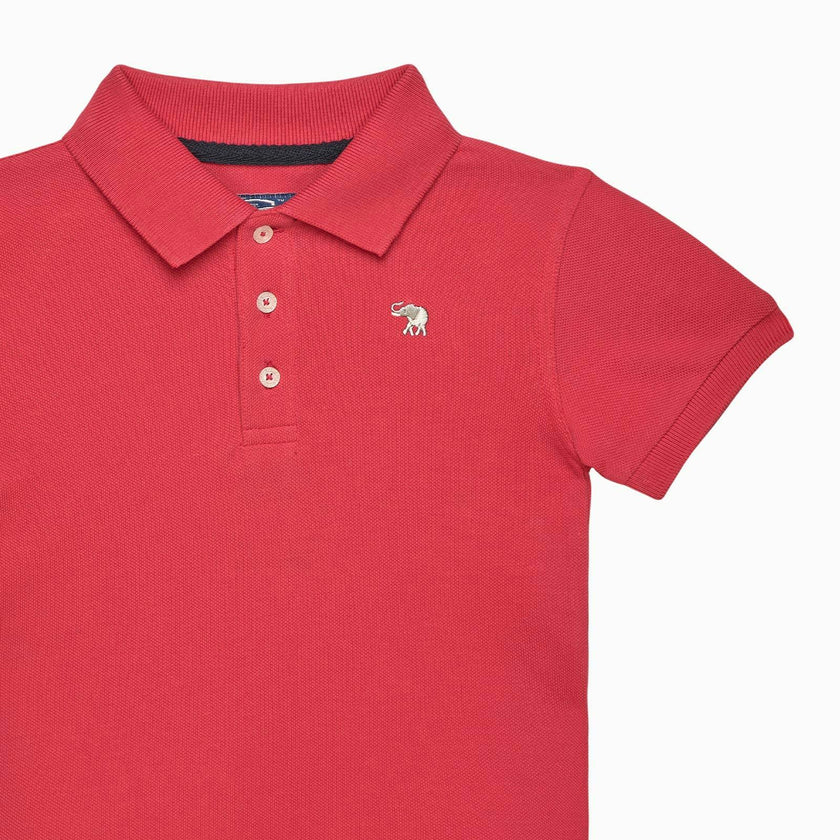 Harry Piqué Polo in Red