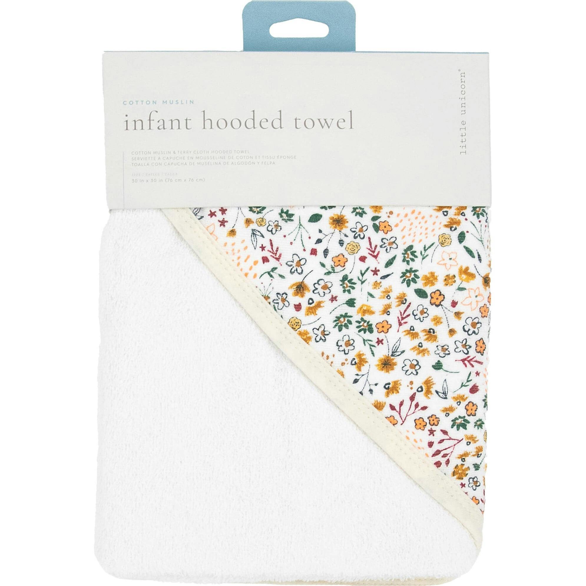 Infant Hooded Towel - Pressed Petals
