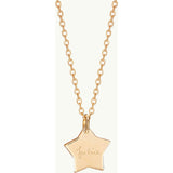 Personalized Star Necklace, 14k Gold Plated