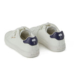 White, Navy Sneakers