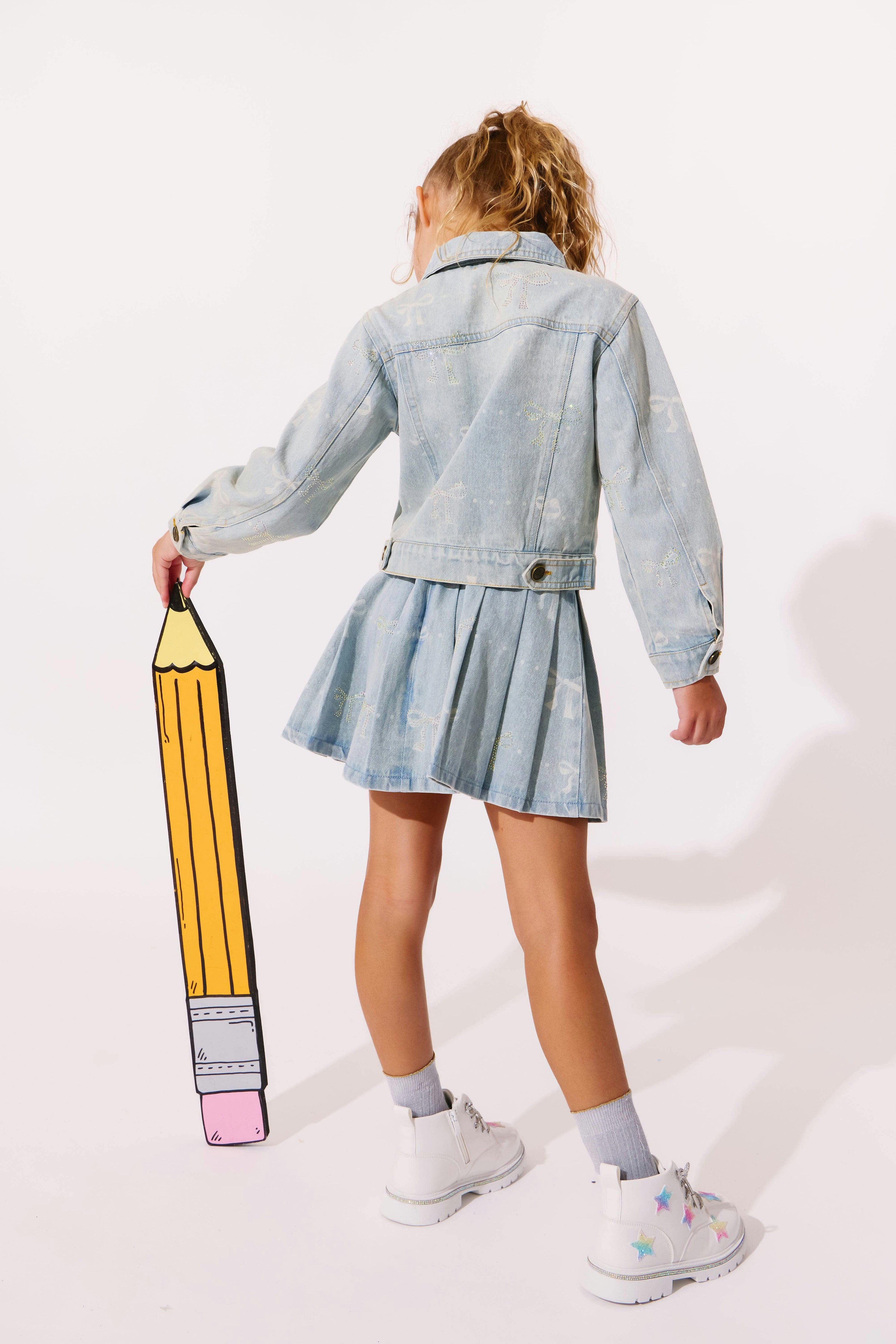 Sparkle Bows Denim Jacket