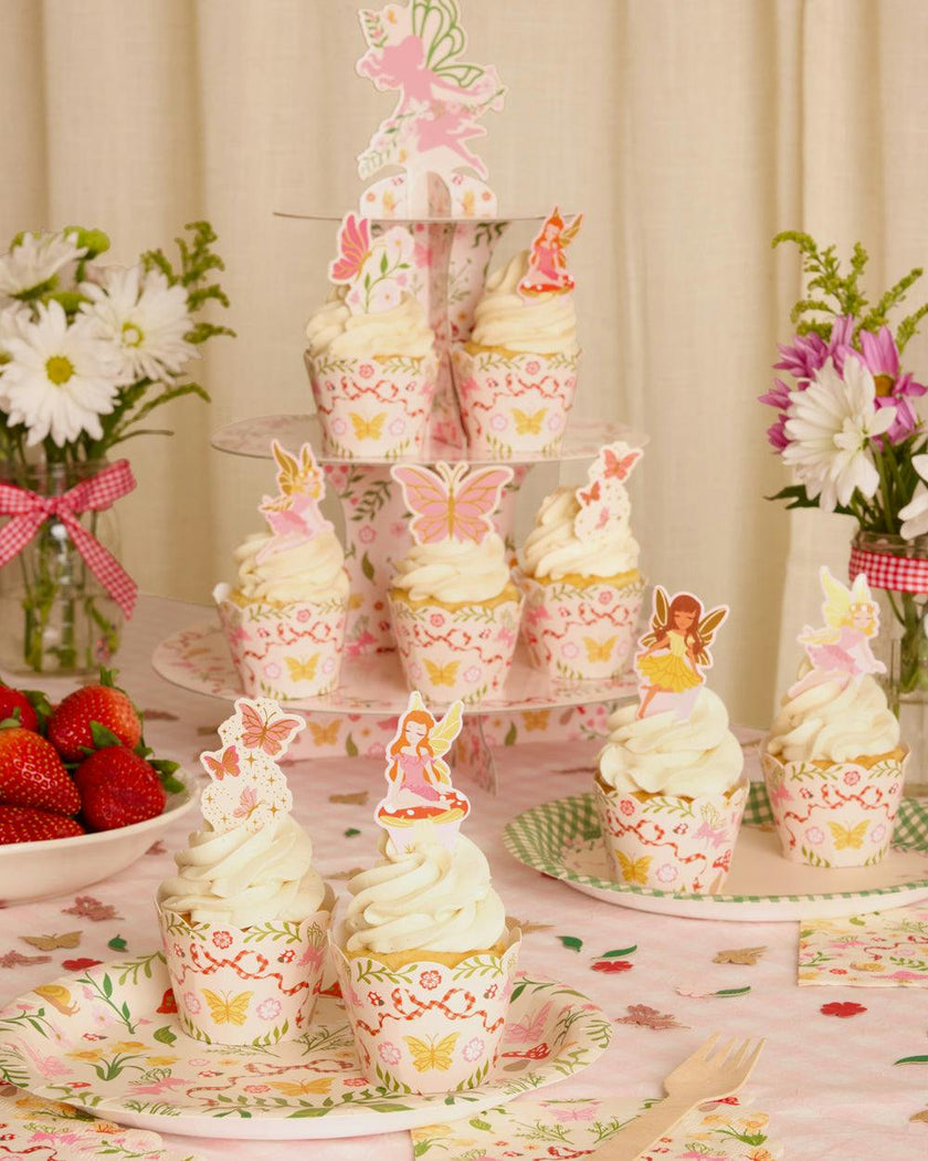Garden Fairy Toppers - 24 sets of liners + toppers