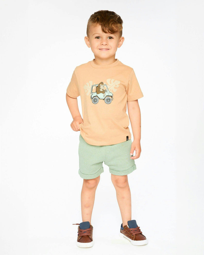 Organic Cotton Short Sleeve T-Shirt Beige