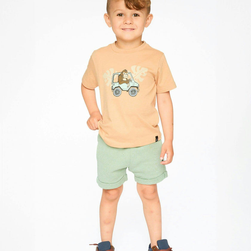 Organic Cotton Short Sleeve T-Shirt Beige