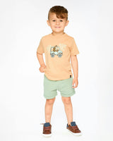Organic Cotton Short Sleeve T-Shirt Beige