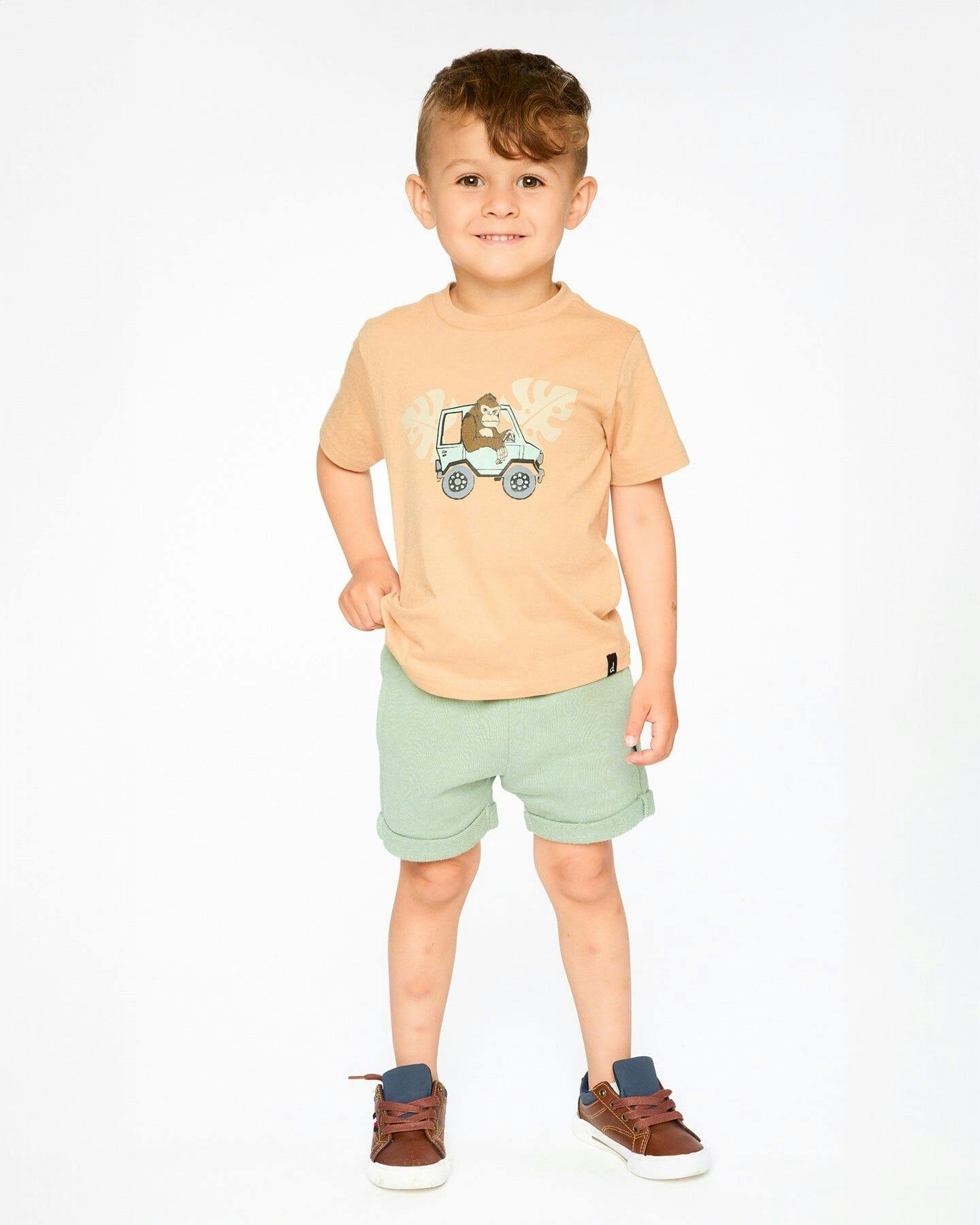Organic Cotton Short Sleeve T-Shirt Beige