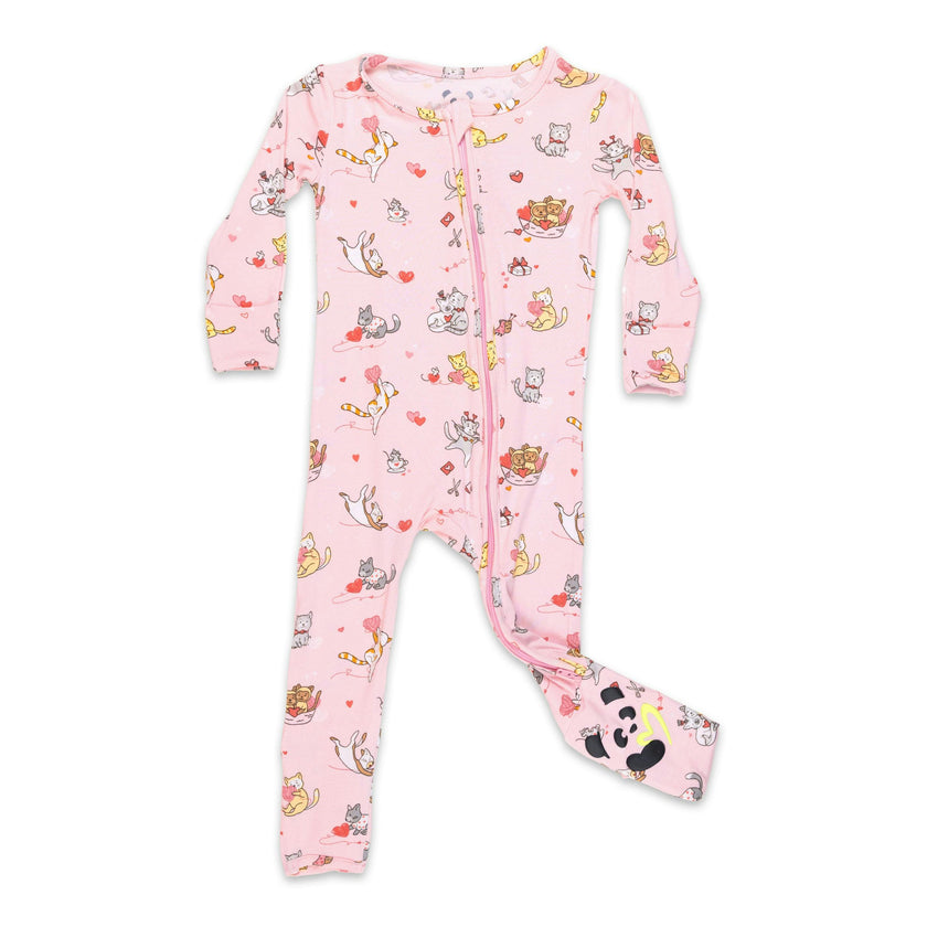 Love Kittens Bamboo Convertible Footie