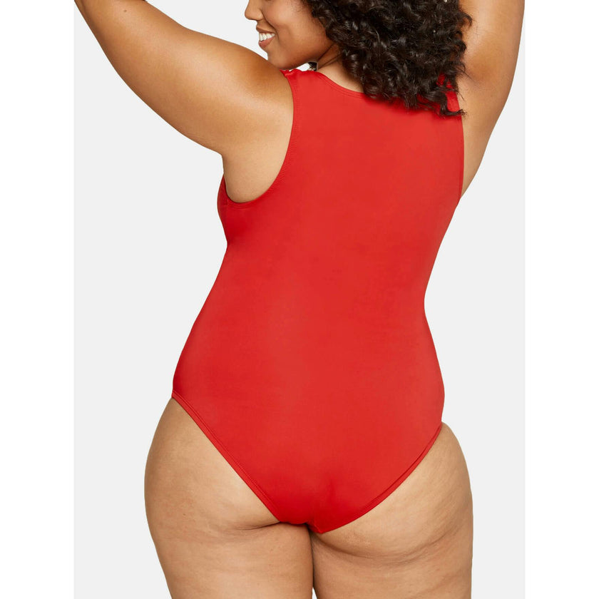 The Malibu One Piece - Eco Nylon - Cherry Red - Classic