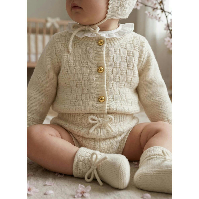 The Aspen Cashmere Baby Bloomer | Cream