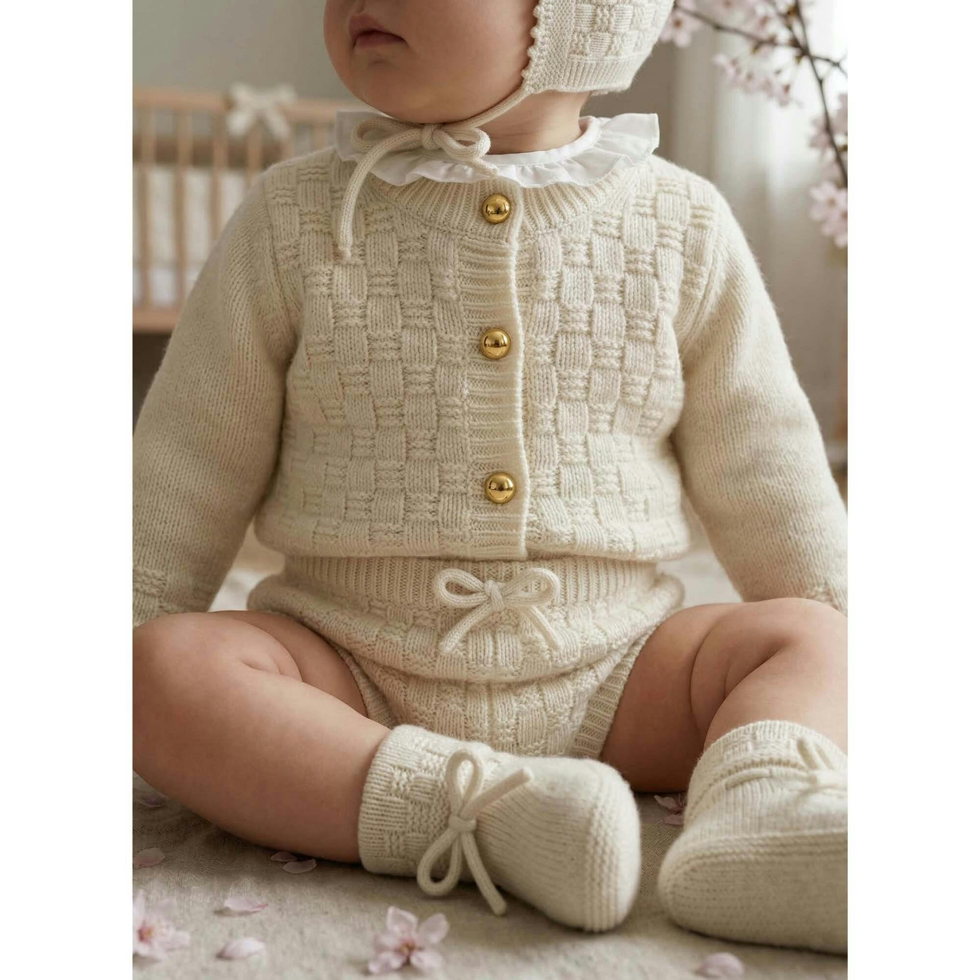 The Aspen Cashmere Baby Bloomer | Cream