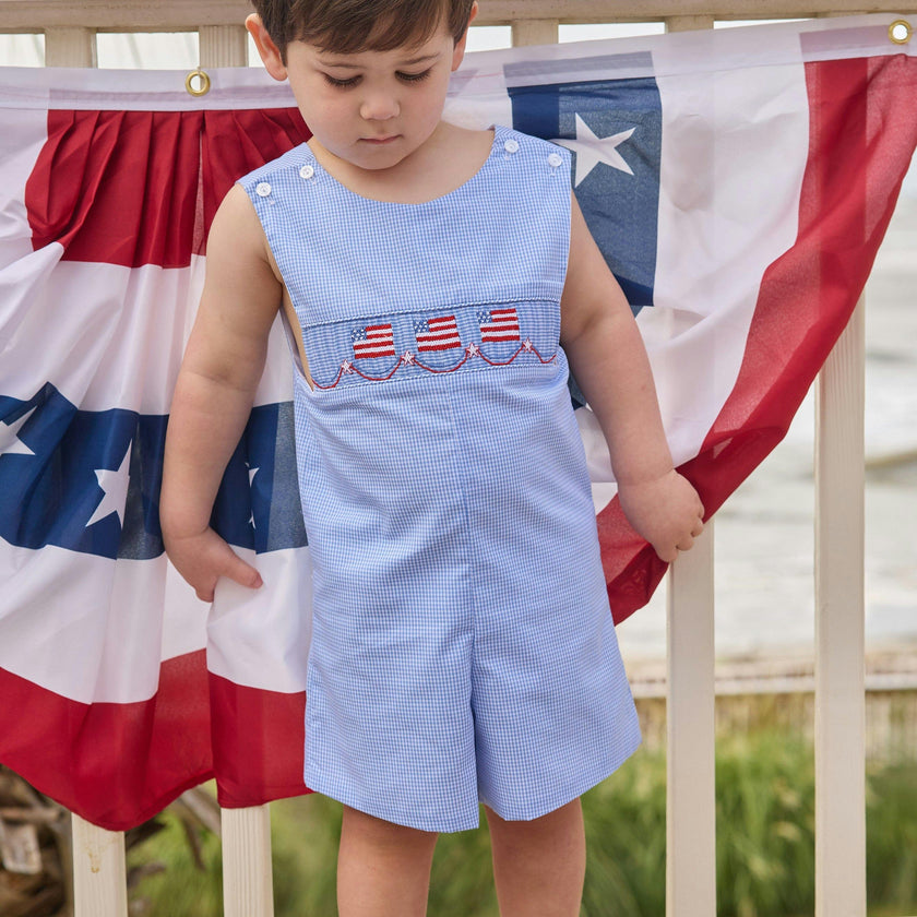 Smocked Shortall - Flags
