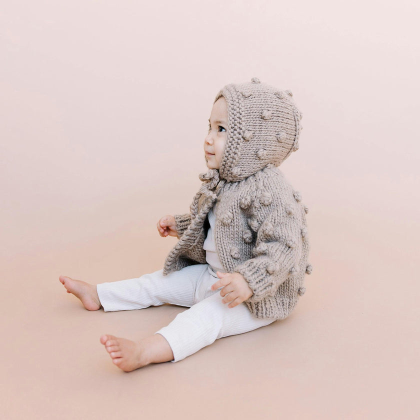 Popcorn Bonnet - Flax