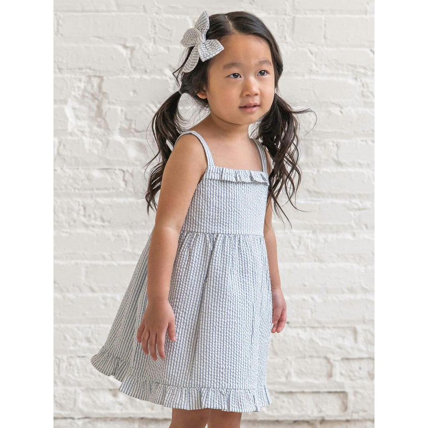 Juliette Seersucker Tank Dress - Shore Stripe / Sea