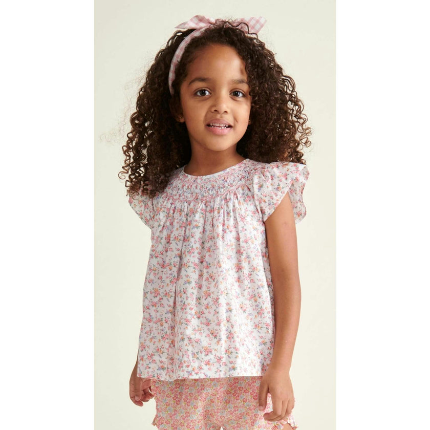 Hand-Smocked Girls Blouse Amarantha