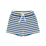 Stripe Above Knee Drawstring Shorts