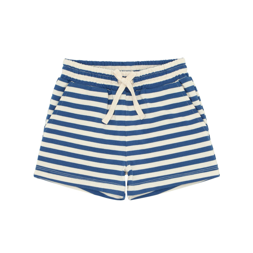 Stripe Above Knee Drawstring Shorts