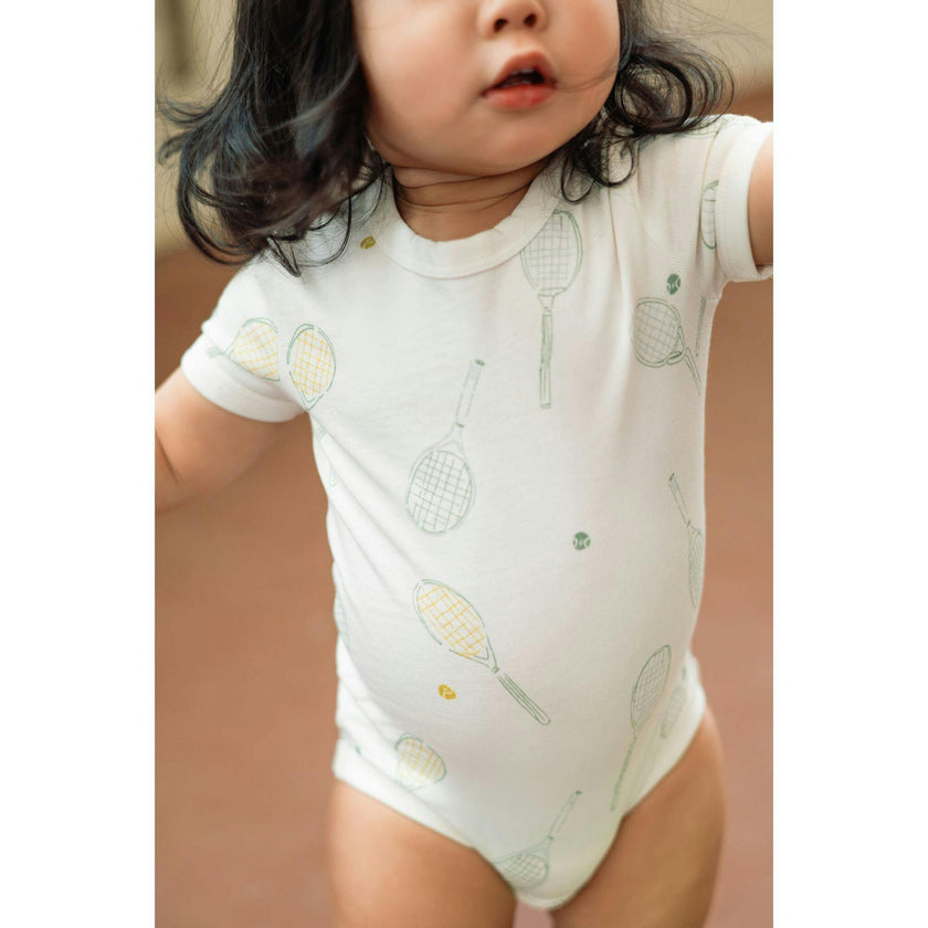 Short Sleeve Henley One-Piece