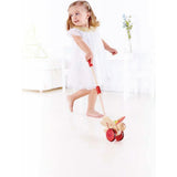 Wooden Push & Pull Walking Toy in Red