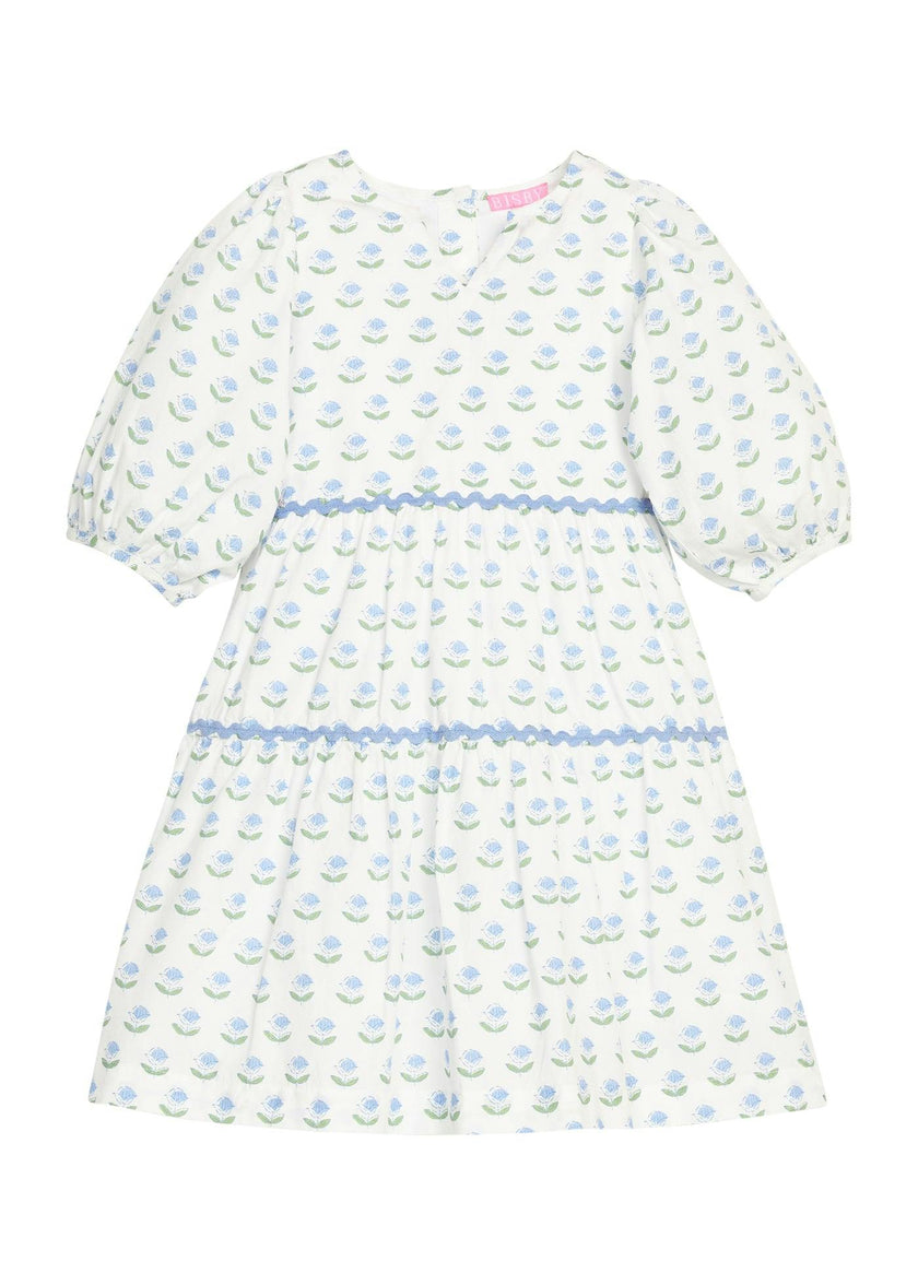 Madaket Dress - Blue Tulip Block Print