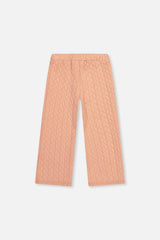 Wide Leg Jacquard Pants Pink