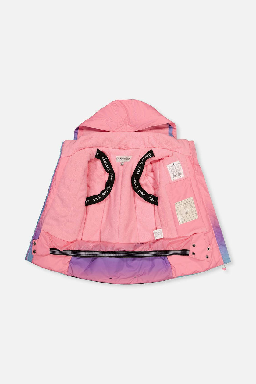 Two Piece Play Snowsuit Pink To Blue Gradient
