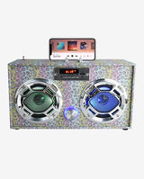Leopard Glitter Bluetooth Boombox