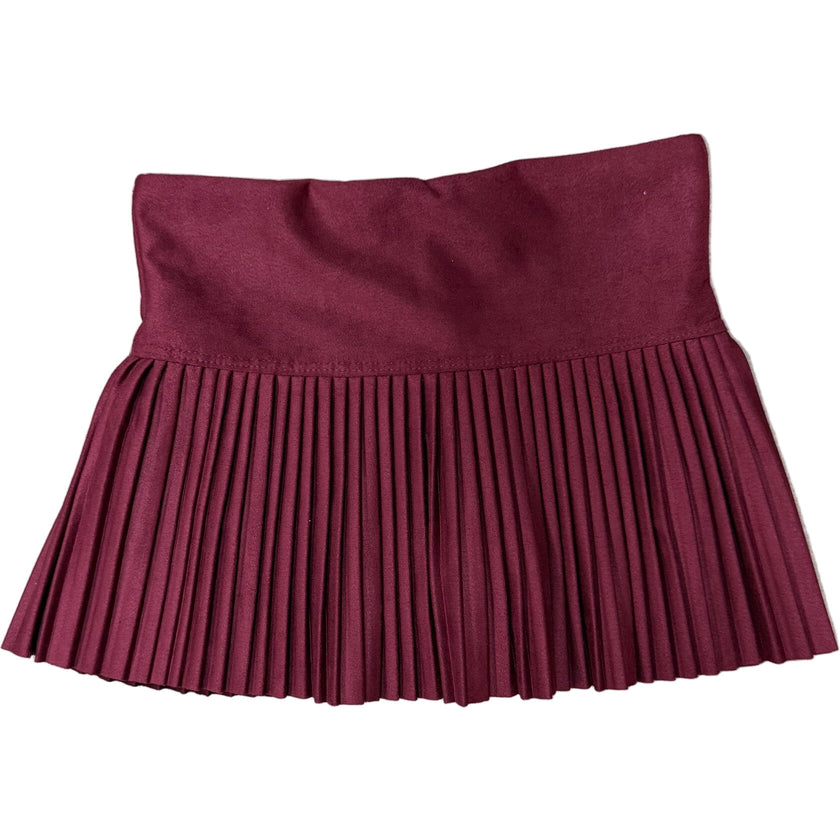 Girls Suede Pleated Skort