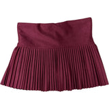 Girls Suede Pleated Skort