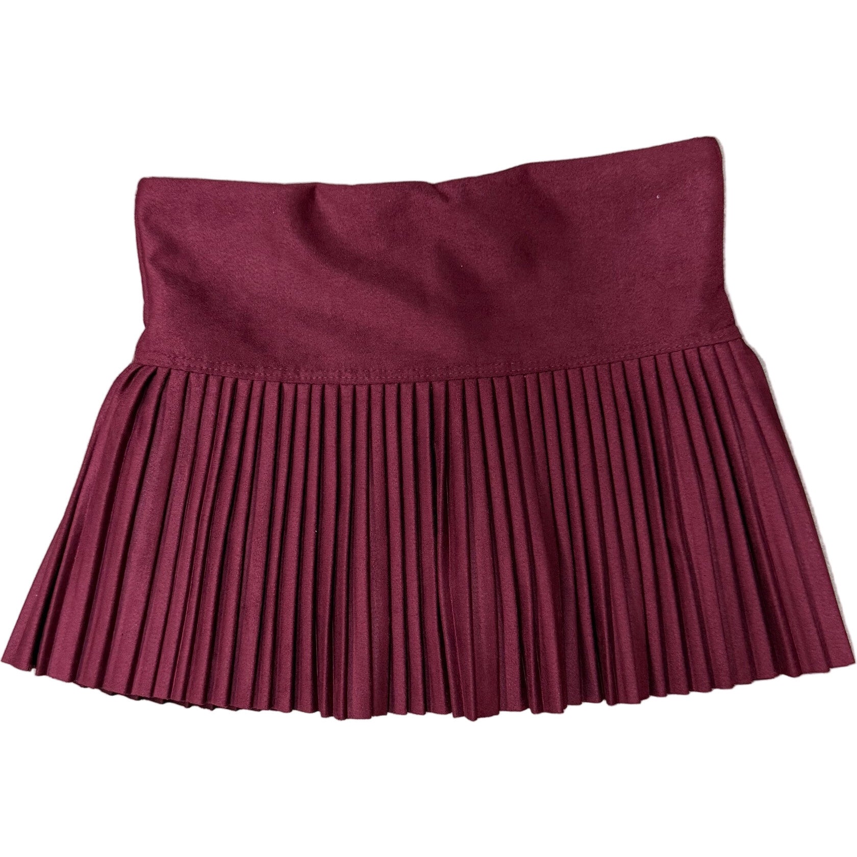 Girls Suede Pleated Skort