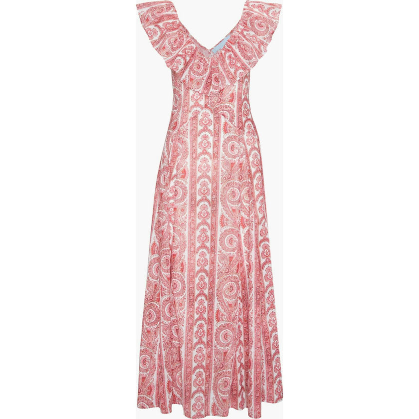 The Milani Dress - Coral Corsica Paisley
