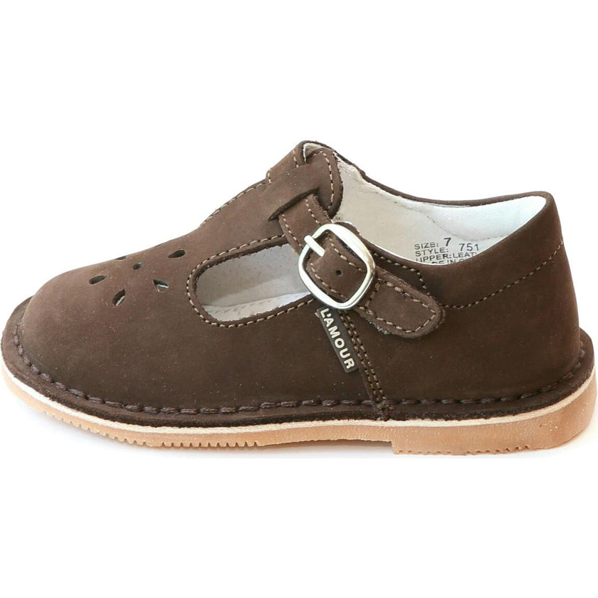 Joy Classic Nubuck Leather T-Strap Mary Jane