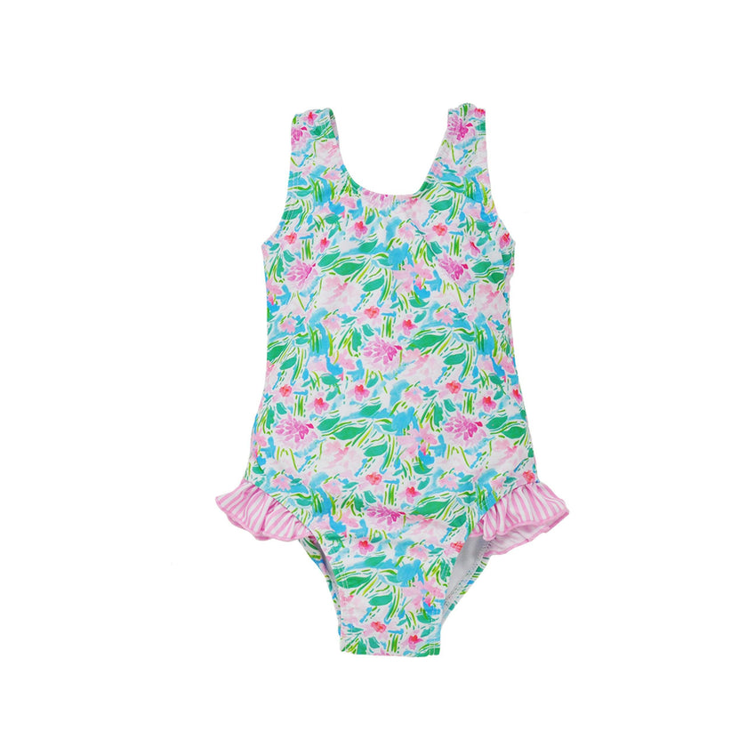 UPF 50+ Delaney Hip Ruffle Swimsuit