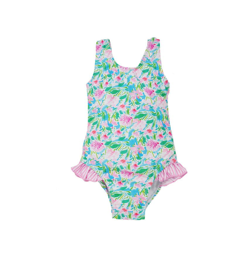 UPF 50+ Delaney Hip Ruffle Swimsuit