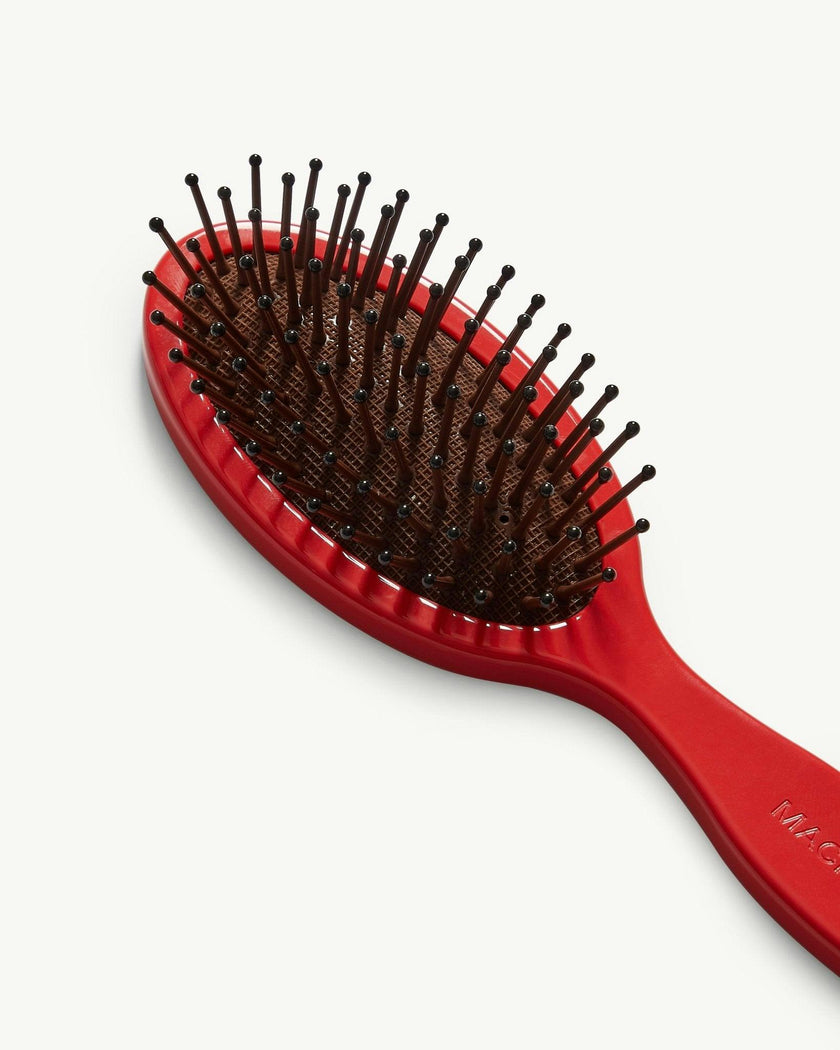 Travel Detangling Hair Brush in Ruby